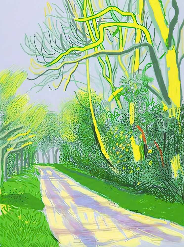 David Hockney, ‘The Arrival Of Spring In Woldgate East Yorkshire 12th April 2011 - No. 2’, 2011, Print, iPad drawing in colours on wove paper, null, Numbered