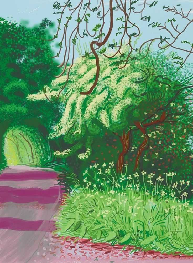 David Hockney, ‘The Arrival Of Spring In Woldgate East Yorkshire 14th May 2011’, 2011, Print, iPad drawing in colours on wove paper, null, Numbered