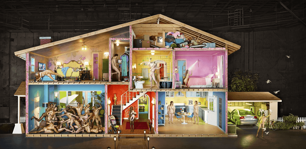 David LaChapelle, ‘Self Portrait as a House’, 2013, Print, Inkjet print on dibond, null,