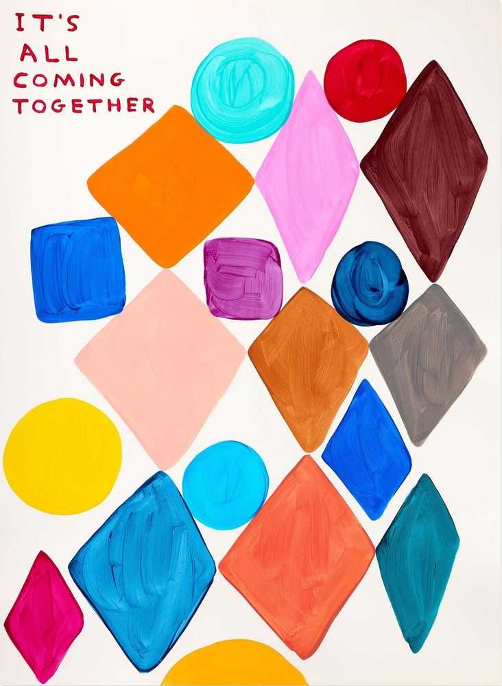 David Shrigley, ‘It's All Coming Together #1’, 2026, Print, Acrylic on paper, Shrig Shop, Dated