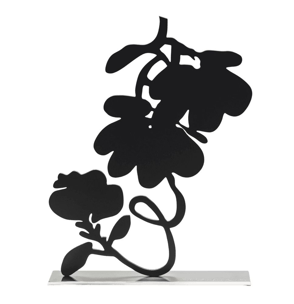 Donald Sultan, ‘Black Lantern Flowers’, 2018, Sculpture, Shaped Aluminum with Black Powder Coat on Polished Aluminum, null, Numbered