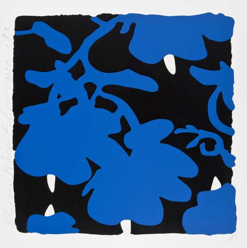 Donald Sultan, ‘Lantern Flowers (Blue and Black)’, 2017, Print, Silkscreen, null, Numbered, Dated