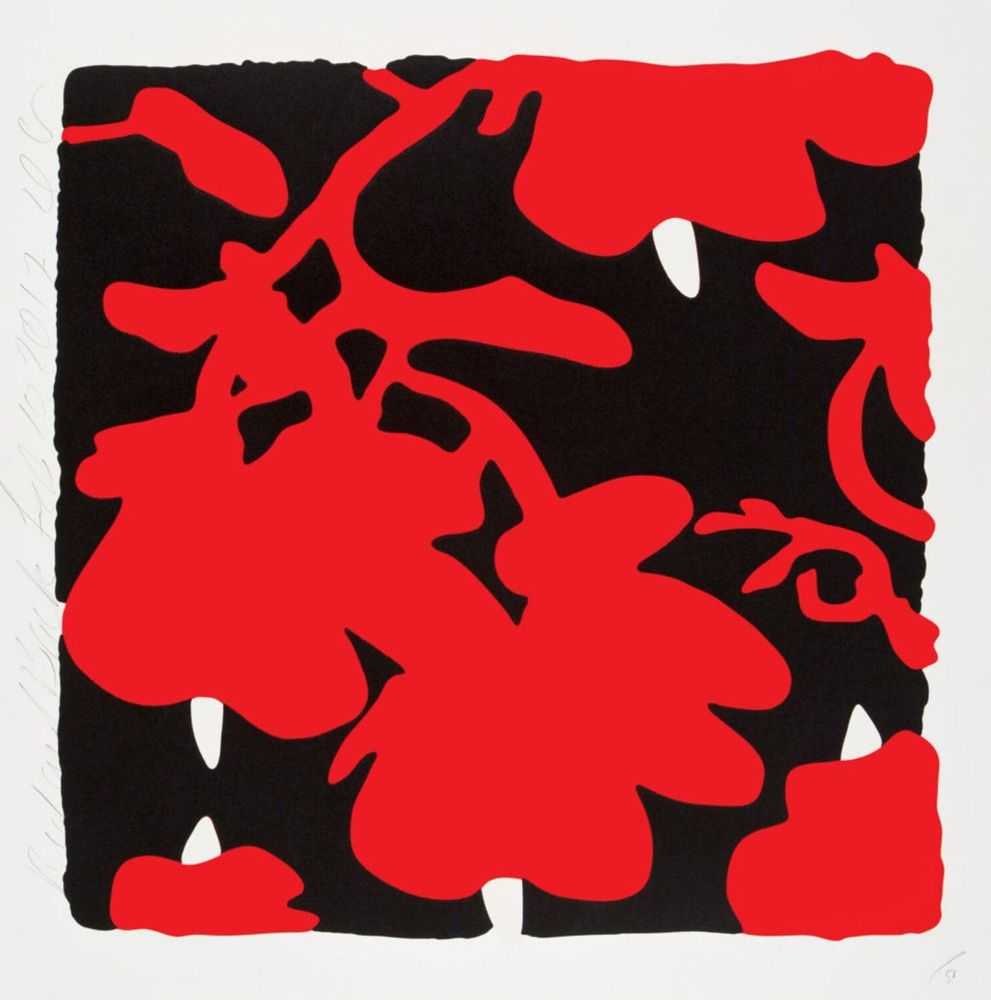 Donald Sultan, ‘Lantern Flowers (Red and Black)’, 2017, Print, Silkscreen, null, Numbered, Dated