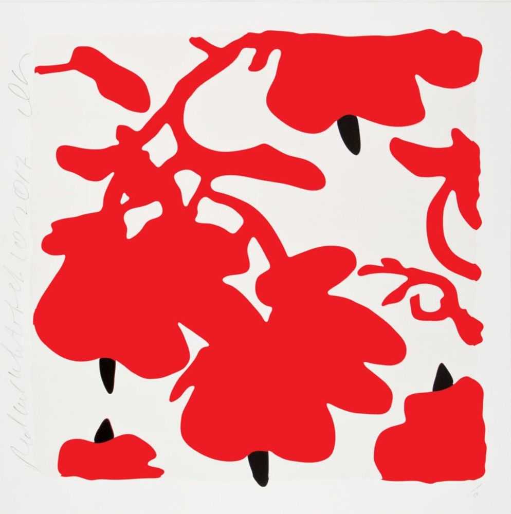 Donald Sultan, ‘Lantern Flowers (Red and White)’, 2017, Print, Silkscreen, null, Numbered, Dated
