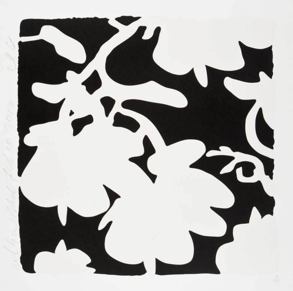 Donald Sultan, ‘Lantern Flowers (White and Black)’, 2017, Print, Silkscreen, null, Numbered, Dated