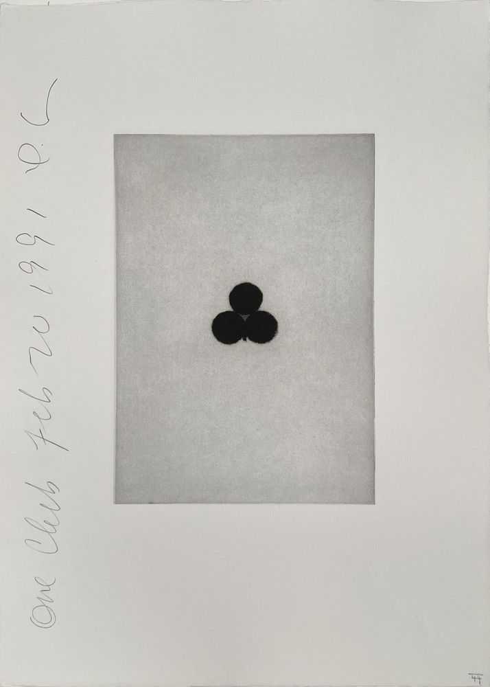Donald Sultan, ‘Playing Card (One of Clubs)’, 1990, Print, Aquatint, null, Numbered, Dated