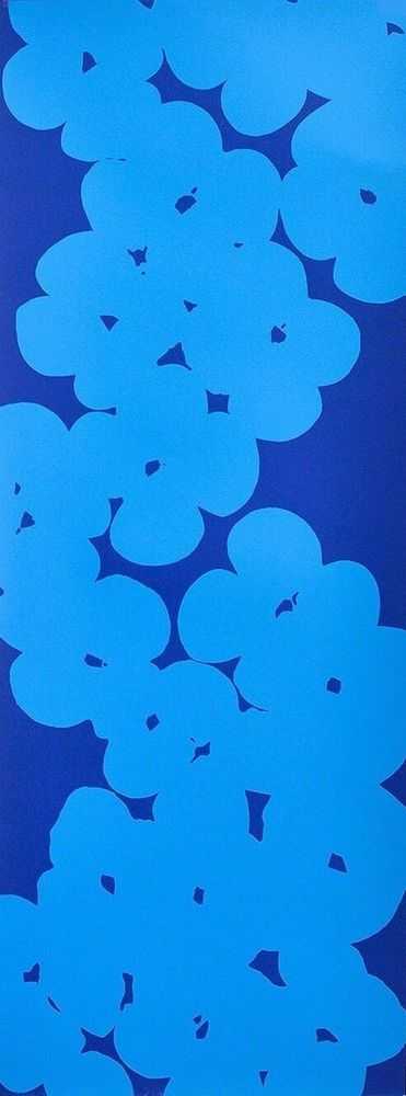 Donald Sultan, ‘Wallflowers 2018 - Light Blue on Dark Blue’, 2018, Print, Silkscreen on paper, Har-El Printers & Publishers, Numbered, Dated