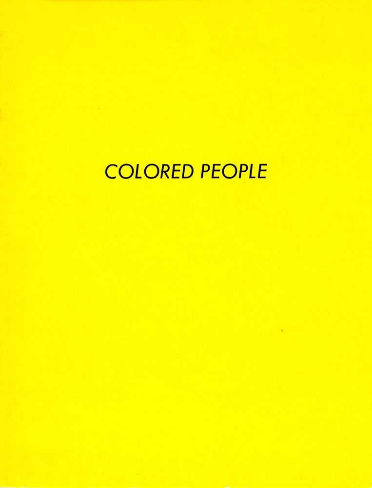 Ed Ruscha, ‘Colored People’, 1972, Book, Book with 15 colour illustrations of cacti, succulents, palms, banana trees, etc. This book comes with a glossy yellow wrapper, Heavy Industry Publications,
