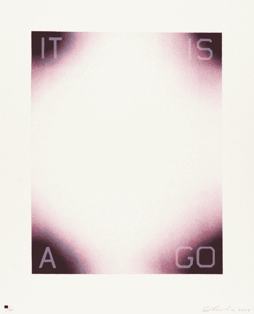 Ed Ruscha, ‘It Is A Go’, 2009, Print, Colour lithograph, Hamilton Press Gallery, Numbered, Dated