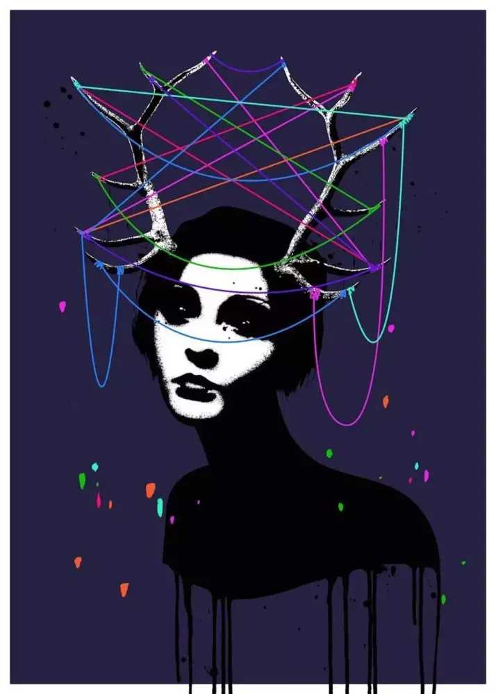 Eelus, ‘The Taming Of A Wild Mind (Variant Hand Finished)’, 01-07-2016, Print, 10 colour hand pulled screen print with hand brushed inks and spray paint, Self-released, Numbered, Handfinished