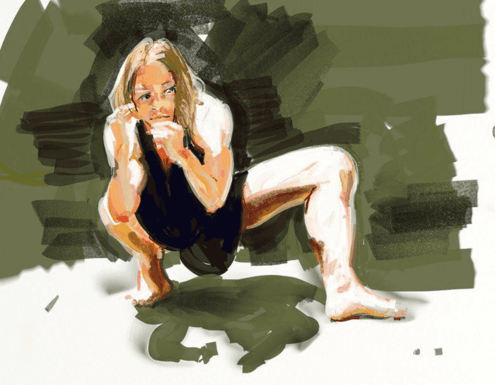 Eric Fischl, ‘Crouching Dancer’, 2021, Print, Archival inkjet on paper, null, Numbered, Dated