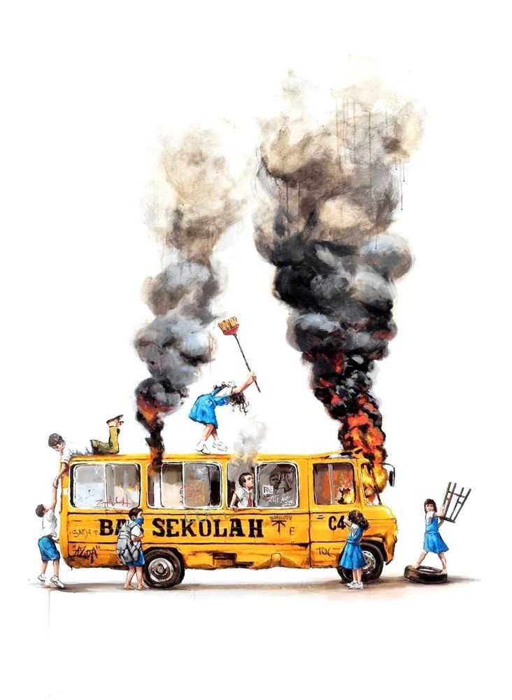 Ernest Zacharevic, ‘Rage Against The Machine (Timed Edition)’, 02-11-2018, Print, Archival Pigment Print with Hand-Pulled Silkscreen Varnish on Somerset Enhanced Satin, Self-released, Numbered
