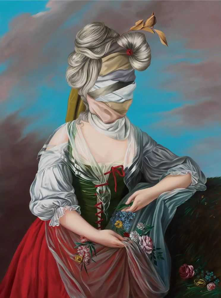 Ewa Juszkiewicz, ‘Untitled (after Élisabeth Vigée Le Brun), 2021’, 2023, Print, Archival Pigment Print with Screenprinted Varnish on Canson Etching Rag Paper 310gsm, RxArt, Numbered