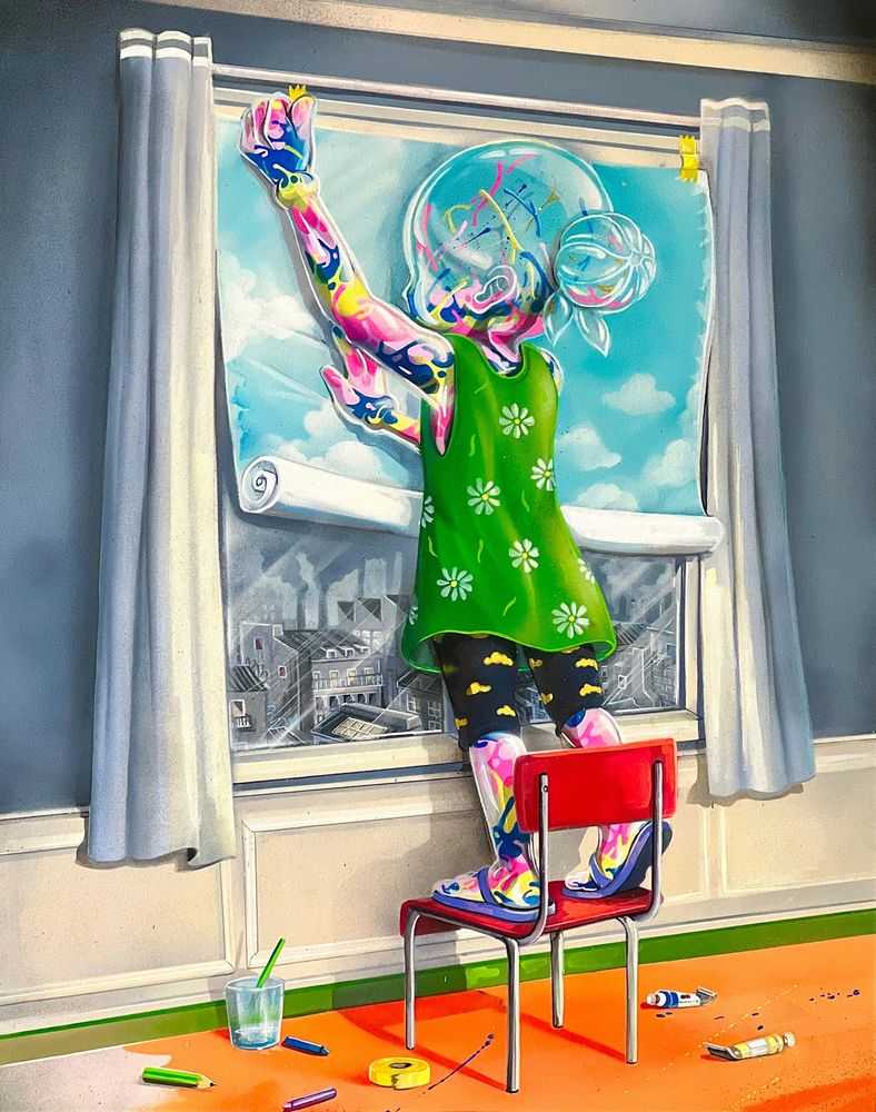 Flog, ‘I See Skies of Blue’, 2026, Print, giclee / screen print on 330 gsm Somerset radiant white satin, Graffiti Prints,