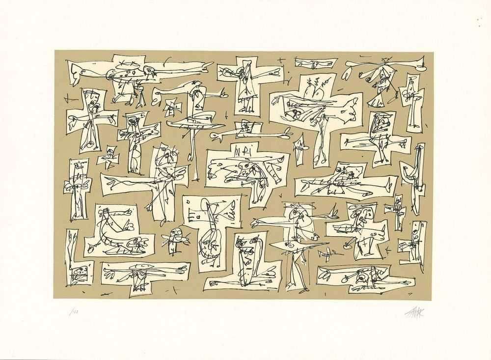 Antonio Saura, ‘Cruces’, 1983, Print, Lithograph and Zincograph, null, Numbered