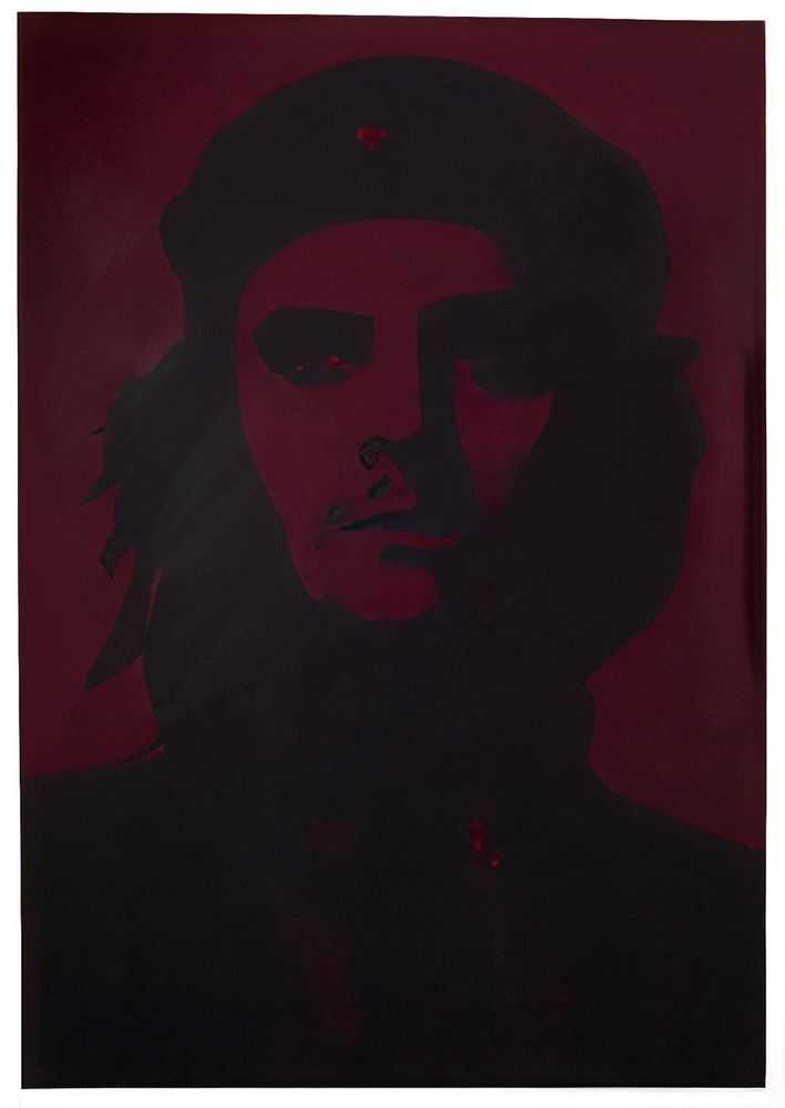 Gavin Turk, ‘Red Che’, 2009, Print, Screenprint on glass, vinyl screen ink and cellulose mirror ink on glass in aluminium frame, Paul Stolper Gallery, Numbered