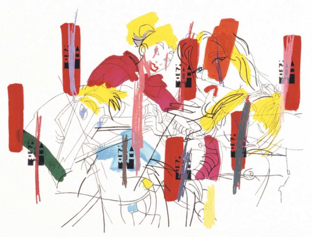 Ghada Amer, ‘Sleeping Beauty’, 2002, Print, Screenprint and hand painting, null, Numbered
