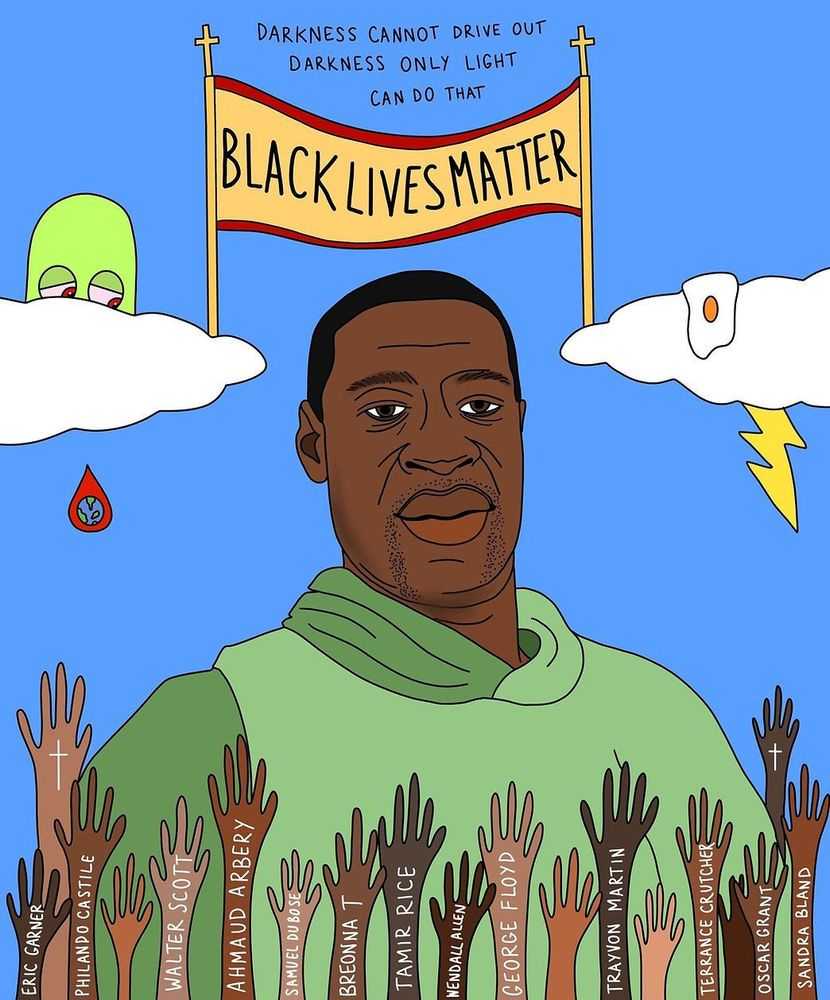 Graceland (Grace McCalla), ‘Black Lives Matter George Floyd’, 2020, Print, Offset lithograph, Self-Released,