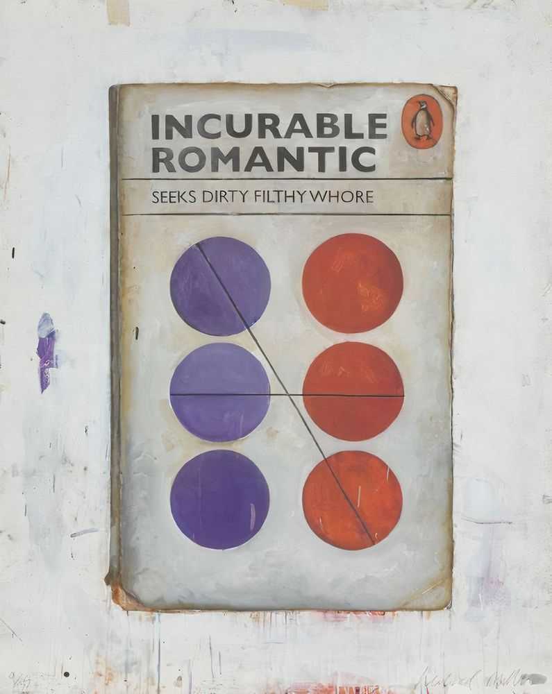 Harland Miller, ‘Incurable Romantic Seeks Dirty Filthy Whore (Other Criteria)’, 2011, Print, Inkjet print in colours, on Somerset Satin paper, the full sheet, Other Criteria, Numbered