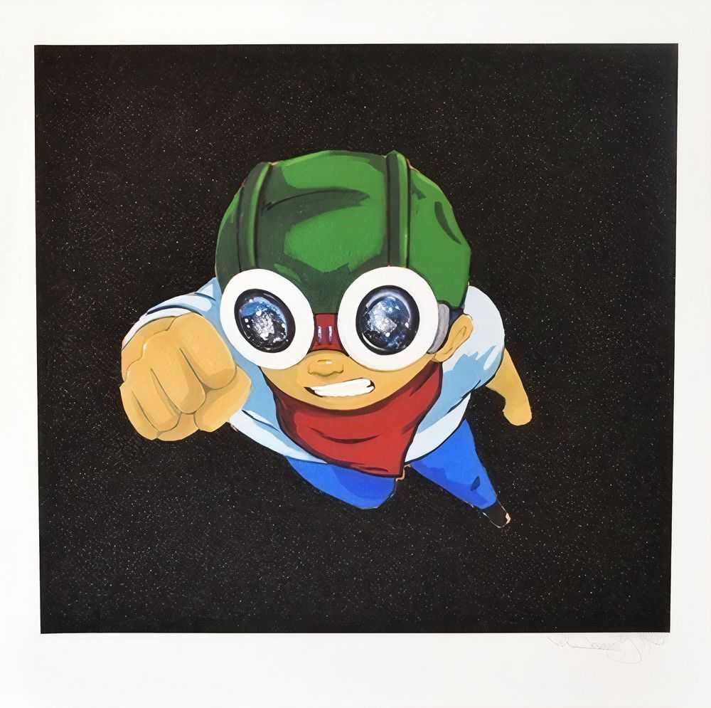 Hebru Brantley, ‘Charge (Hand Embellished)’, 2016, Print, Hand Embellished pigment print, RSVP Gallery, Numbered, Handfinished