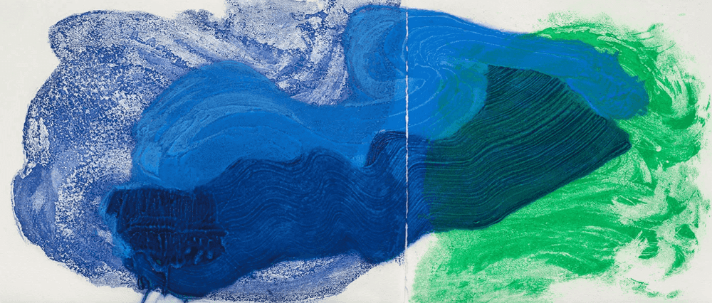 Howard Hodgkin, ‘Where the Sky Meets the Sea’, 2016, Print, Sugar-lift aquatint with carborundum relief diptych on two sheets of Moulin du Gué 300gsm paper, null, Numbered