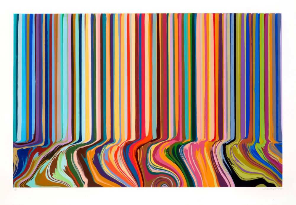 Ian Davenport, ‘Colourcade Buzz’, 2015, Print, Etching printed in 35 colours, null, Numbered