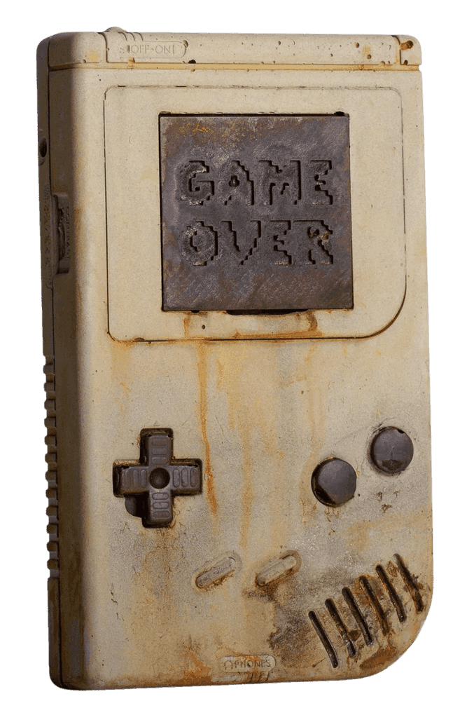 Imbue, ‘Nothing Lasts Forever (Game Boy)’, 2024, Print, Handmade sculpture cast in solid concrete, with cold cast resin buttons and screen. The rust is created from iron contained within the resin, making each one unique, Self Released, Numbered