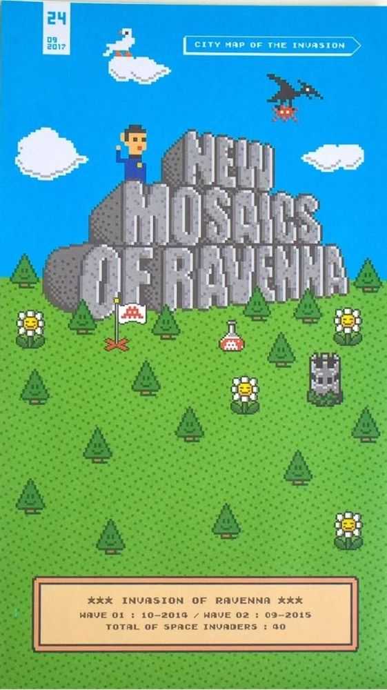 Invader, ‘Invasion of Ravenna Map’, 2017, Book, Offset lithograph, 4 colors processed on both sides., null,