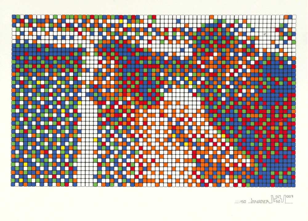 Invader, ‘Rubik Scream’, 2007, Print, Screenprint in colours on wove paper, Self-released, Numbered, Dated