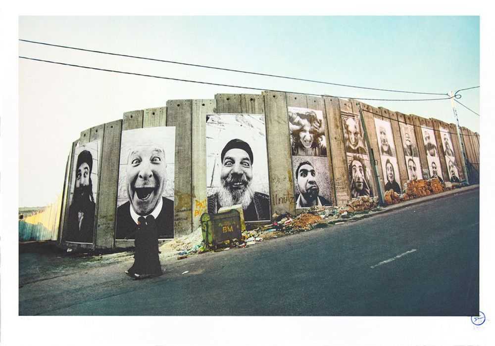 JR, ‘28 Millimètres, Face 2 Face, Separation Wall, Security fence, Palestinian side, Bethlehem, 2007’, 12-11-2021, Print, 19 colours lithograph printed on Marinoni machine on White paper BFK Rives - 300 grams, Social Animals, Numbered