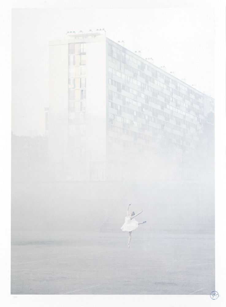 JR, ‘28 Millimètres, Portrait d'une génération, Les Bosquets, In the Mist, Montfermeil, France, 2014’, 2019, Print, 12 colours lithography printed with Marinoni machine on white BFK Rives 270gsm, Social Animals, Numbered, Dated