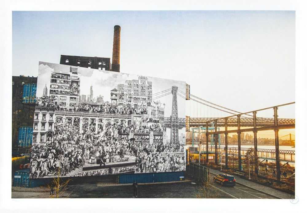 JR, ‘The Chronicles of New York City, Domino Park, USA, 2020’, 2020, Print, 20 colours lithography printed with Marinoni machine on white BFK Rives 300gsm, Social Animals, Numbered, Dated