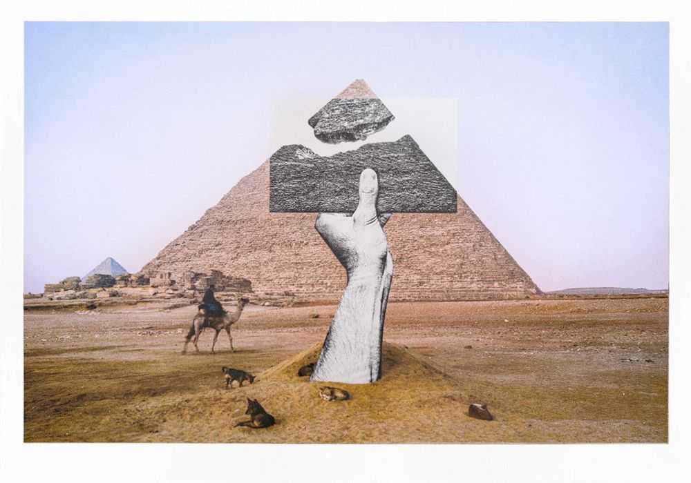 JR, ‘Trompe L'Oeil, Greetings From GIza, Octobre 2021, 6H01,Giza, Egypte ,2021’, 2022, Print, 16 colours lithograph printed on Marinoni machine on White paper BFK Rives 300g, Social Animals, Numbered, Dated