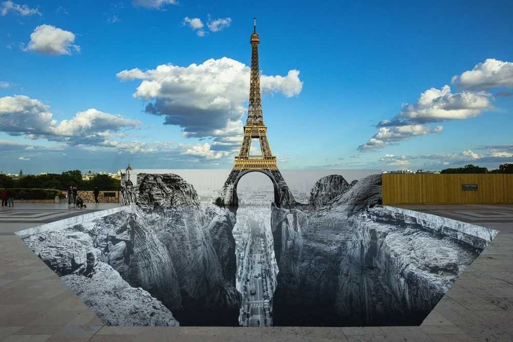 JR, ‘Trompe l'oeil, Les Falaises du Trocadéro, Paris, France, 2021 (19 Mai 2021, 19h57)’, 08-10-2021, Print, Giclée Print Laminated with G-gloss, Mounted on 3mm Dibond, Heni, Numbered