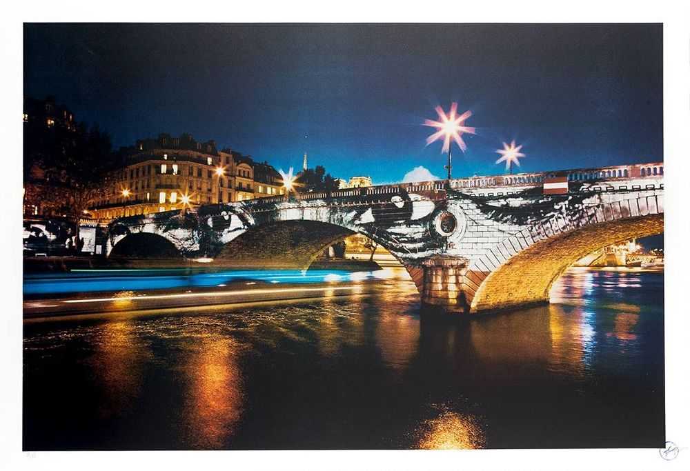 JR, ‘Women Are Heroes Exhibition In Paris - Pont Louis Philippe’, 2009, Print, 8 colours lithography printed with Marinoni machine, Social Animals, Numbered, Dated