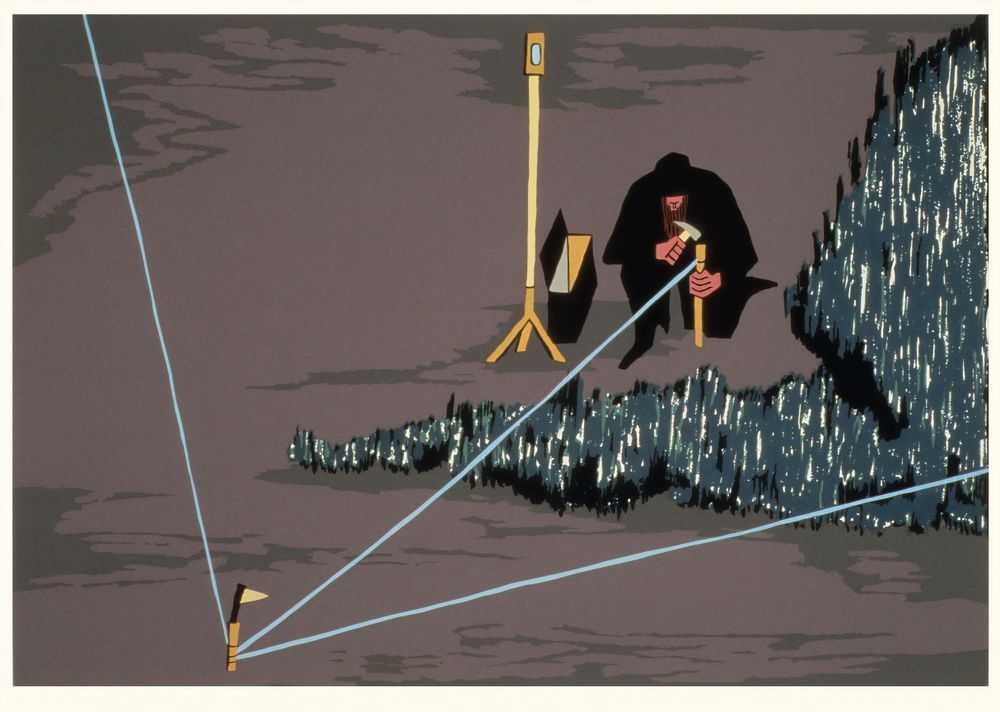 Jacob Lawrence, ‘No. 3 For 12 years, John Brown engaged in land speculations and wool merchandising; all this to make some money for his greater work which was the abolishment of slaver (The Legend of John Brown Series)’, 1977, Print, Colour screenprint on Domestic Etching paper, The Detroit Institute of Arts, Numbered