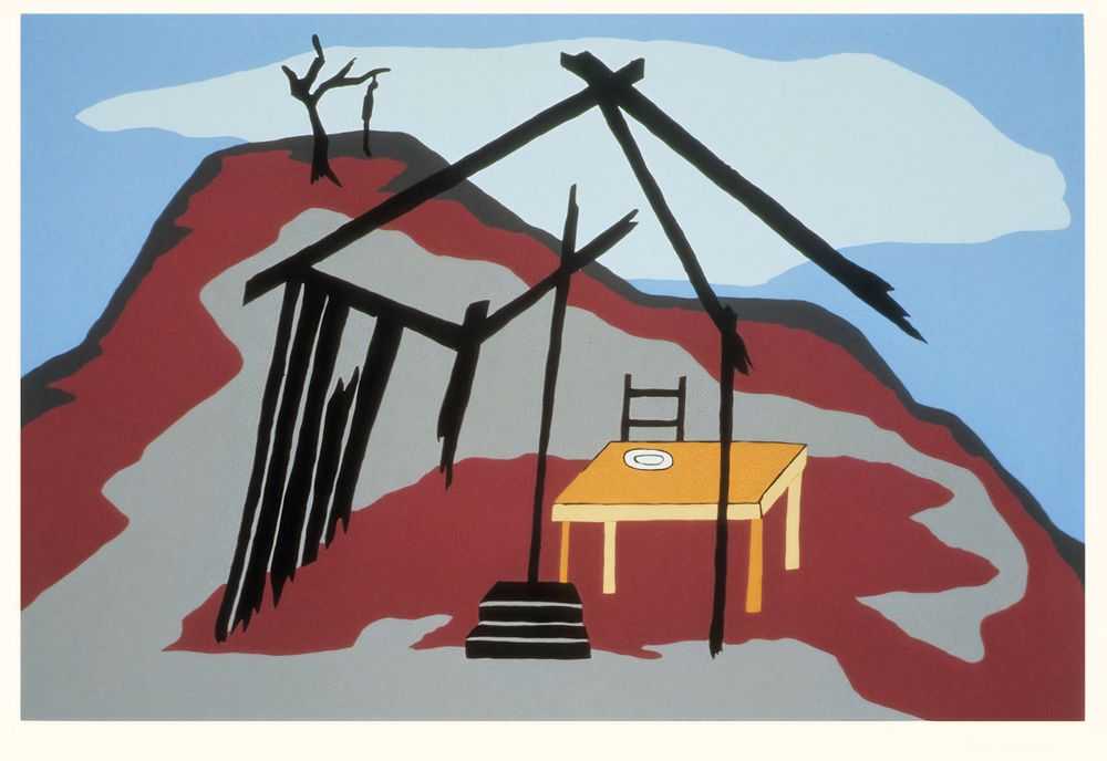 Jacob Lawrence, ‘No. 9 Kansas was now the skirmish ground of the Civil War’, 1977, Print, Colour screenprint on Domestic Etching paper, The Detroit Institute of Arts, Numbered