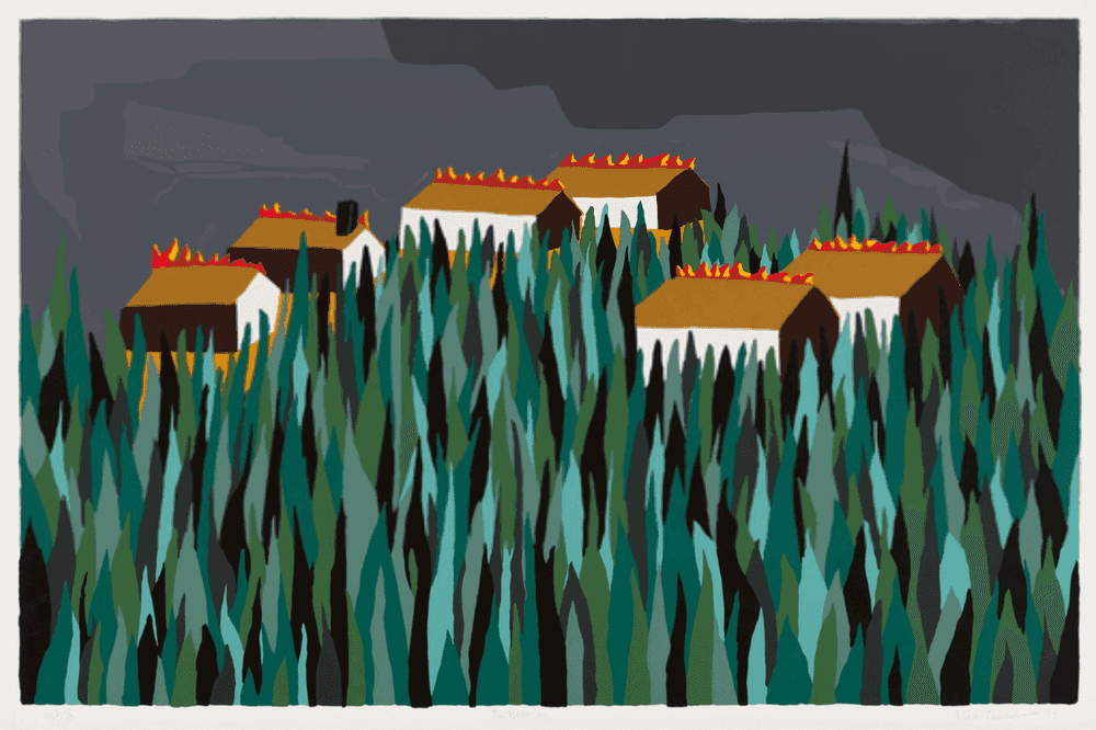 Jacob Lawrence, ‘The Burning’, 1997, Print, Silk screen on paper, null, Numbered