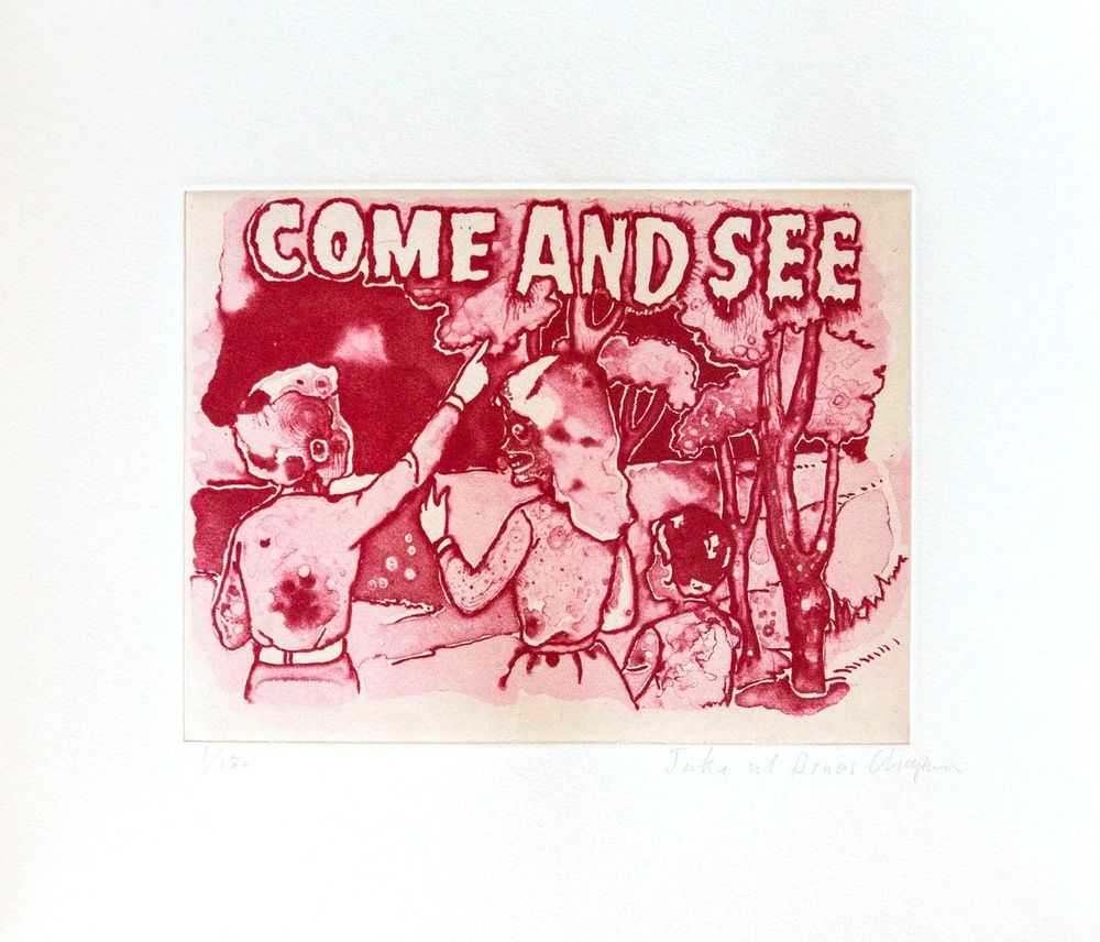 Jake & Dinos Chapman, ‘Come And See (Red)’, 2014, Print, Chine-collé etching on 300 gr. Somerset soft white paper, DHC/ART, Numbered