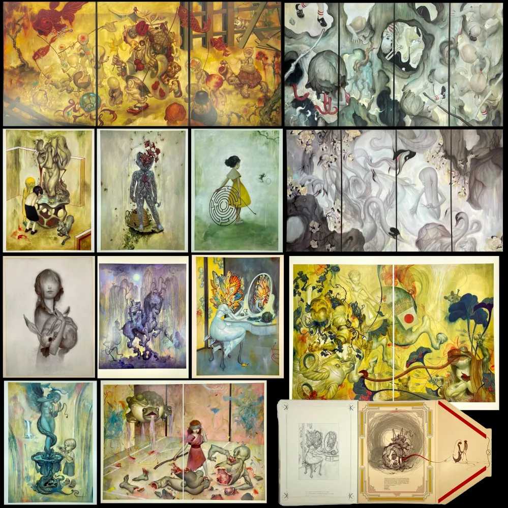 James Jean, ‘Kindling Portfolio of 12 PRINTS’, 2009, Print, Portfolio containing 12 removable prints in a keepsake case., null,