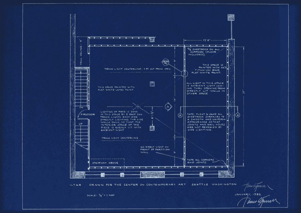 James Turrell, ‘Four Light Installation’, 1982, Print, Cyanotype-process print, null, Numbered
