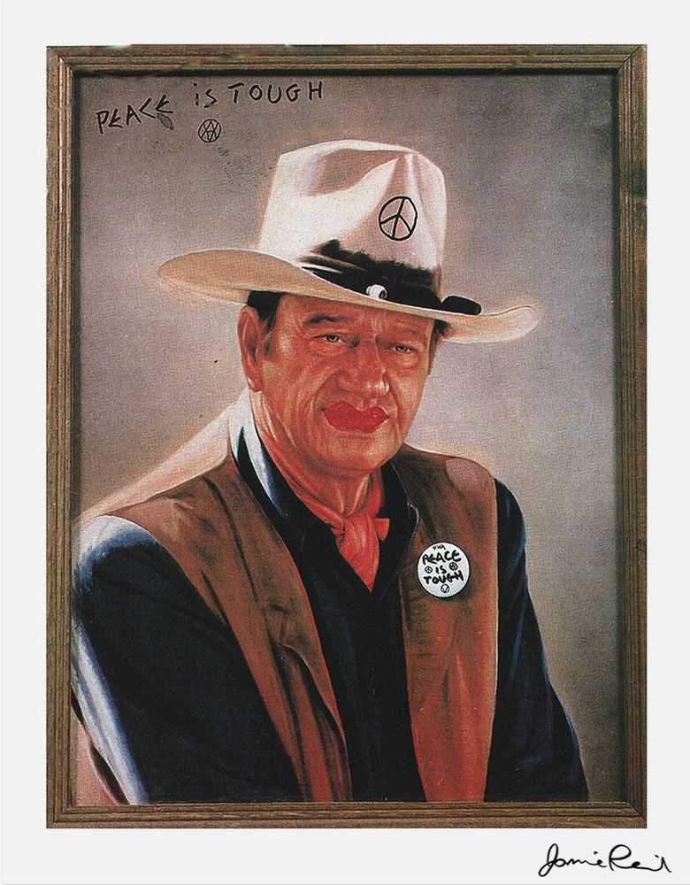 Jamie Reid, ‘John Wayne - Peace Is Tough (2018 Pop Edition)’, 26-10-2018, Print, Archival reproduction print on heavy matt stock, L 13 Light Industrial Workshop, Numbered