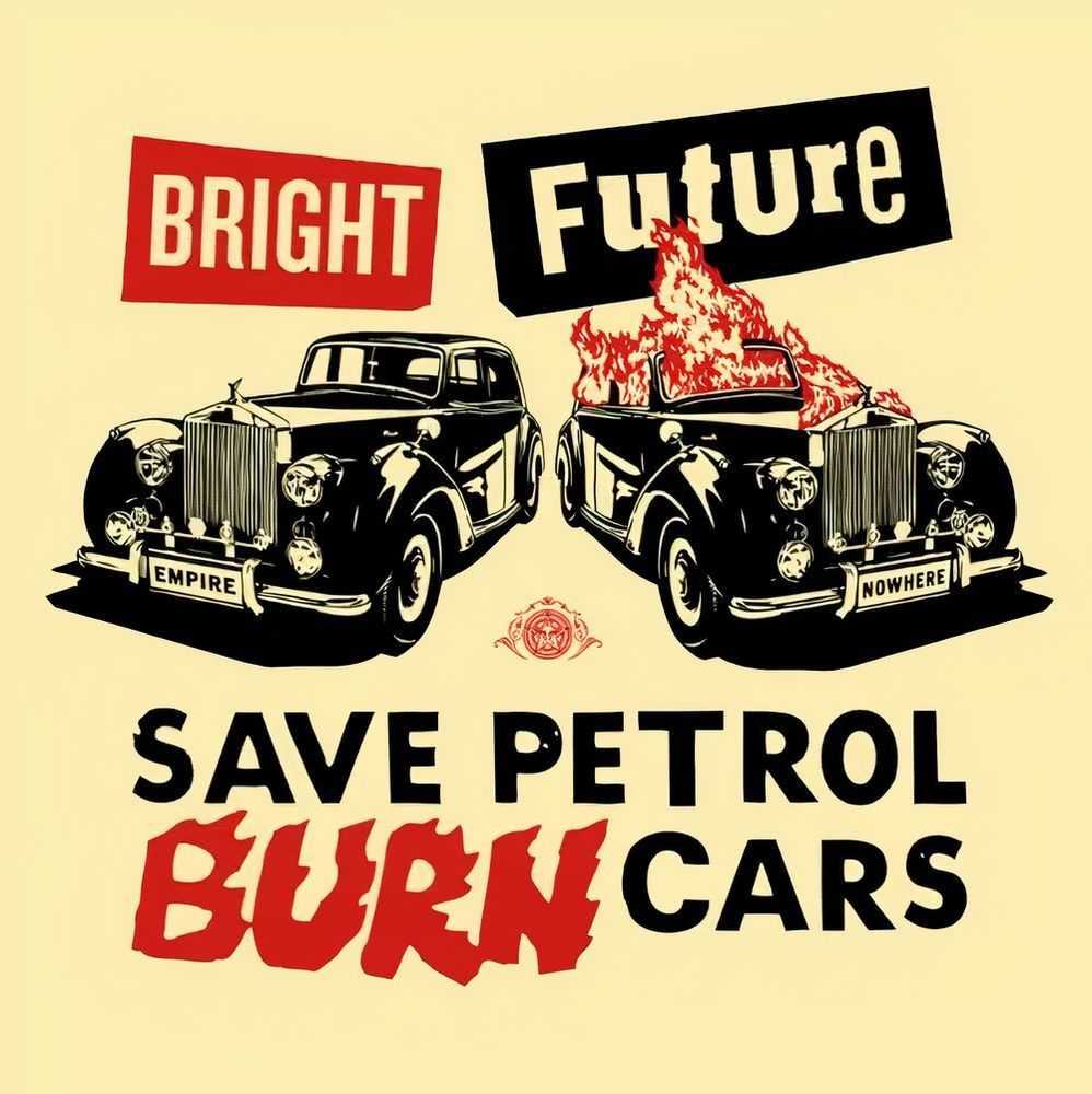 Jamie Reid, ‘Bright Future (Red & Black)’, 22-05-2012, Print, Screenprint in colours on Cotton Rag Archival paper, Paul Stolper Gallery, Numbered
