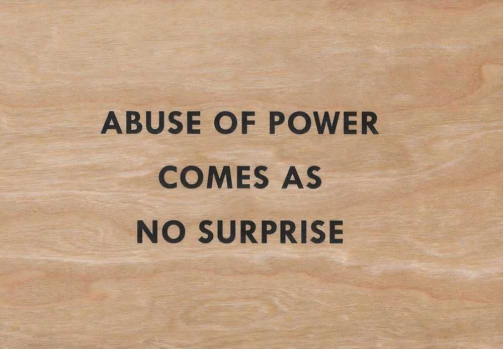 Jenny Holzer, ‘Abuse of Power Comes as No Surprise Wooden Postcard’, 2020, Print, Screenprint on cherrywood, Printed Matter,