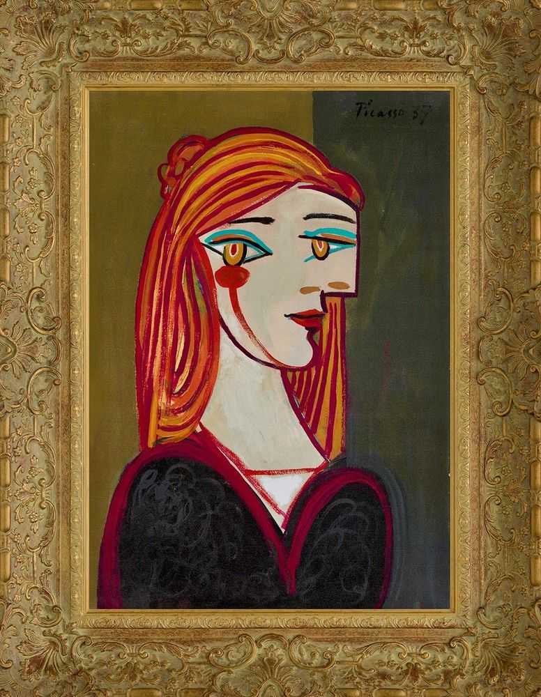 John Myatt, ‘Girl with Red Hair Portrait in the Style of Pablo Picasso’, 2020, Print, Fine Art Print, Castle Fine Art, Numbered