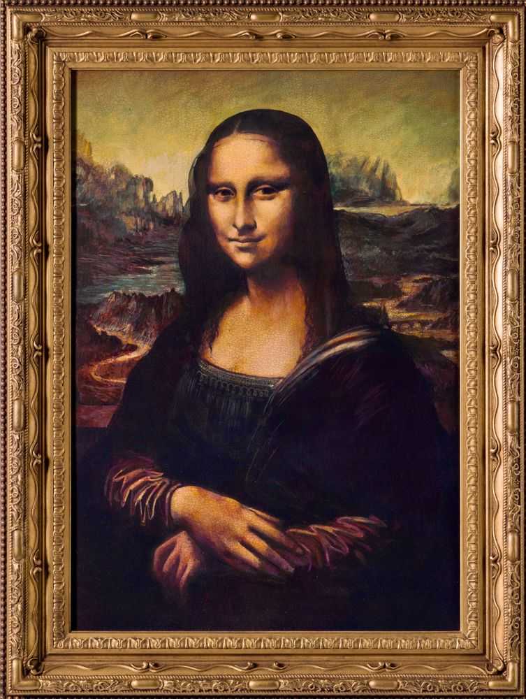 John Myatt, ‘Mona Lisa in the Style of Leonardo Da Vinci’, 2022, Print, Stretched Canvas, Castle Fine Art, Numbered