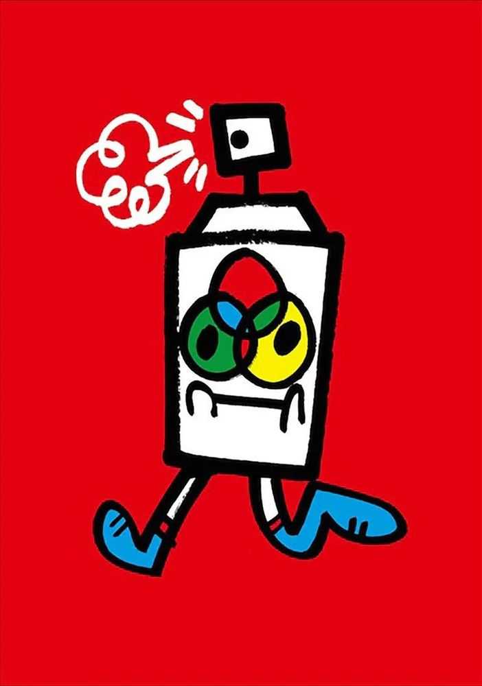 Jon Burgerman, ‘Can Man (JaM Edition 2015)
’, 2015, Print, 4 Colour Screenprint on Somerset Satin 300gsm Paper, null, Numbered