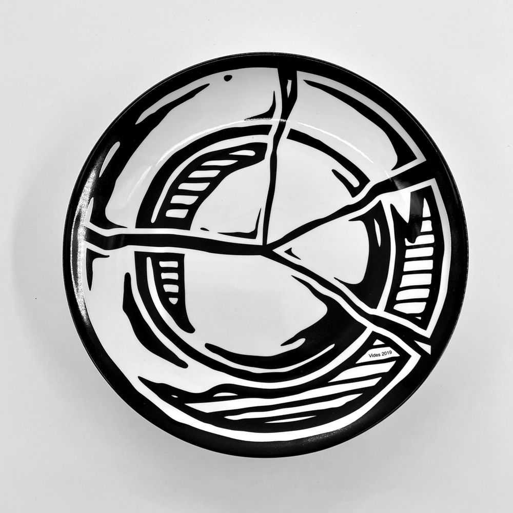 Joshua Vides, ‘Reality to Idea Ceramic Dessert Plate’, 2019, Sculpture, Ceramic, null,