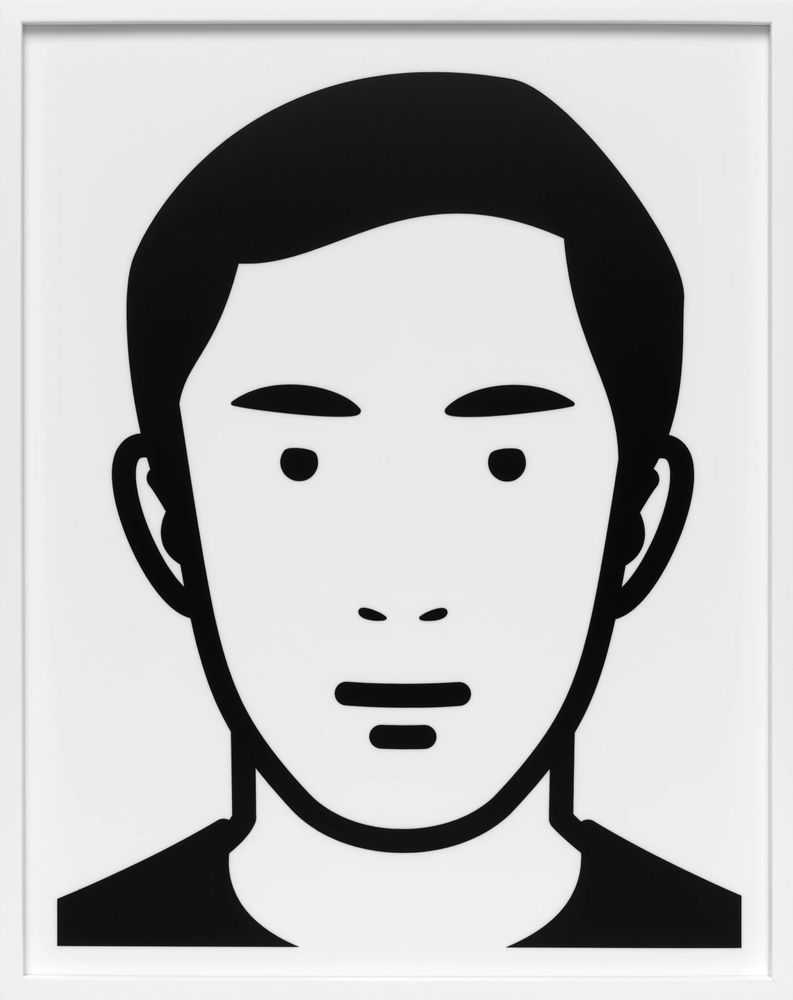 Julian Opie, ‘Everyone: Archie.’, 2023, Print, Vinyl on white acrylic presented in a wooden frame specified by the artist, Christea Roberts Gallery, Numbered, Framed