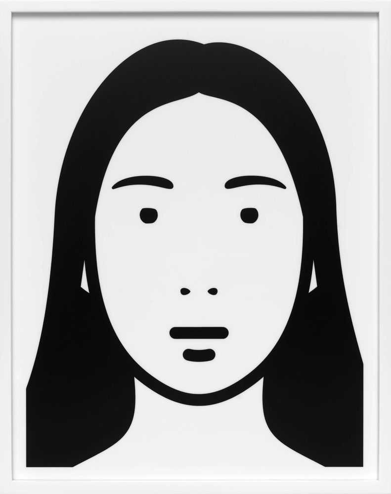 Julian Opie, ‘Everyone: Hyejun.’, 2023, Print, Vinyl on white acrylic presented in a wooden frame specified by the artist, Christea Roberts Gallery, Numbered, Framed